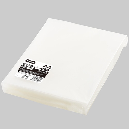 TANOSEE クリアホルダー エコノミータイプ A4 クリア 厚さ0.15mm 1セット(600枚:100枚×6パック)