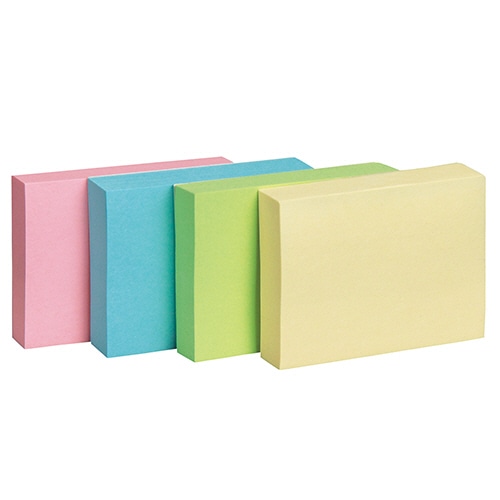 TANOSEE ふせん 38×50mm 4色混色 1セット(100冊:20冊×5パック)