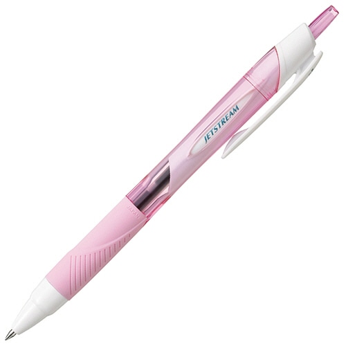 三菱鉛筆 油性ボールペン ジェットストリーム 0.5mm 黒 (軸色:ライトピンク) SXN15005.51 1セット(10本)