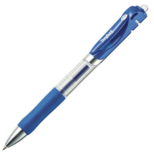 TANOSEE ノック式ゲルインクボールペン 0.5mm 青 1セット(10本)