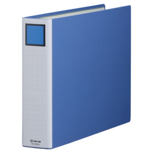 キングジム キングファイル スーパードッチ(脱・着)イージー A3ヨコ 600枚収容 60mmとじ 背幅76mm 青 3406EA-B 1セット(10冊)