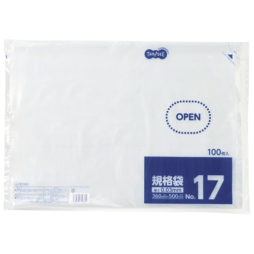 TANOSEE 規格袋 17号 0.03×360×500mm 1セット(1000枚:100枚×10パック)