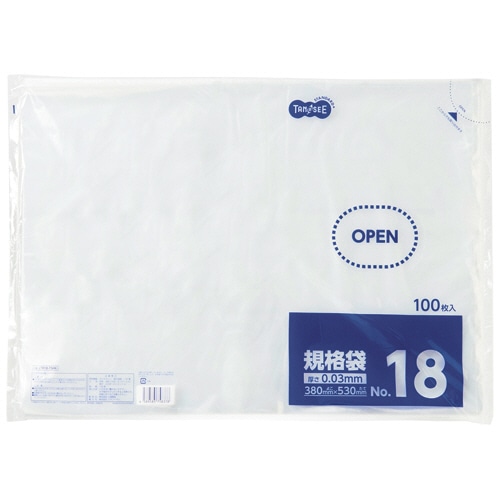 TANOSEE 規格袋 18号 0.03×380×530mm 1セット(1000枚:100枚×10パック)