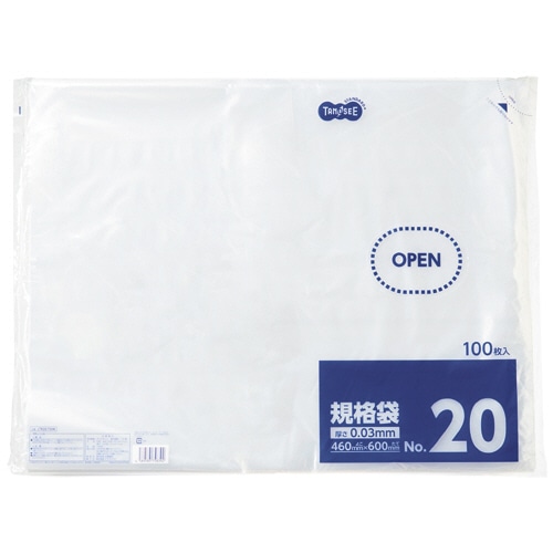 TANOSEE 規格袋 20号 0.03×460×600mm 1セット(1000枚:100枚×10パック)