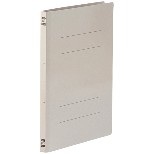 TANOSEE フラットファイル PPラミネート表紙タイプ A4タテ 150枚収容 背幅17.5mm グレー 1セット(120冊:10冊×12パック)