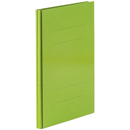 TANOSEE 背幅伸縮フラットファイル(PPラミ表紙) A4タテ 1000枚収容 背幅18-118mm グリーン 1セット(50冊)