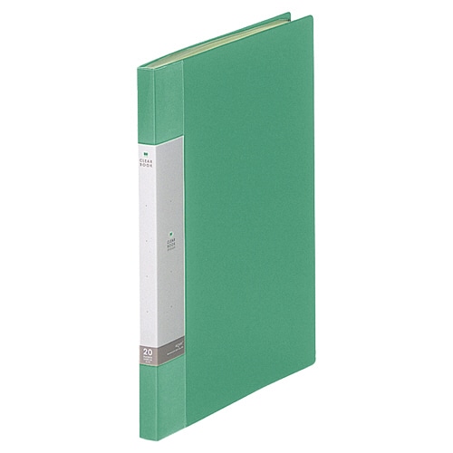 リヒトラブ リクエスト クリヤーブック A4タテ 20ポケット 背幅16mm 緑 G3201-7 1セット(10冊)