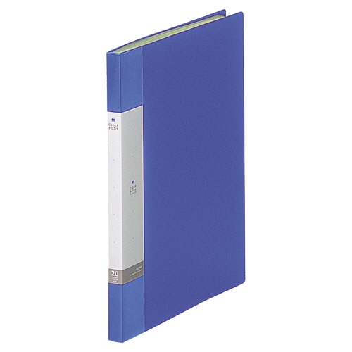 リヒトラブ リクエスト クリヤーブック A4タテ 20ポケット 背幅16mm 青 G3201-8 1セット(10冊)