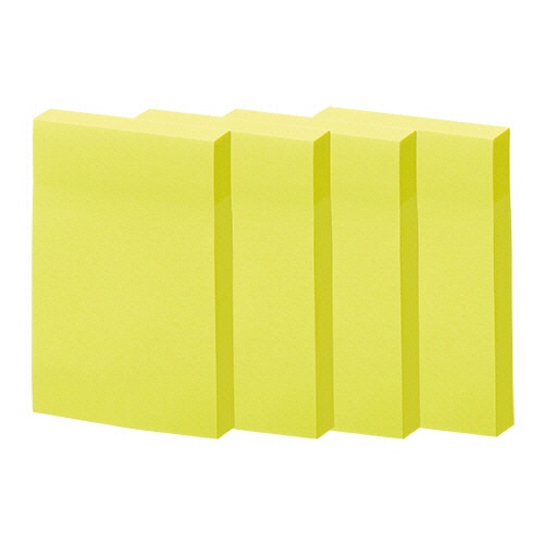 TANOSEE 強粘着ふせん 75×50mm ビビッドカラー・イエロー 1セット(30冊:10冊×3パック)