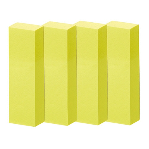TANOSEE 強粘着ふせん 50×15mm ビビッドカラー・イエロー 1セット(60冊:20冊×3パック)