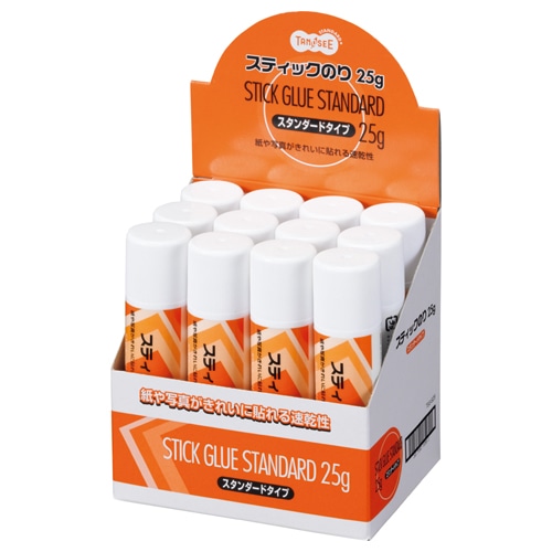 TANOSEE スティックのり 25g 1セット(12本)