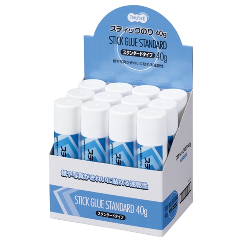 TANOSEE スティックのり 40g 1セット(12本)