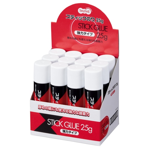 TANOSEE スティックのり 強力タイプ 25g 1セット(12本)