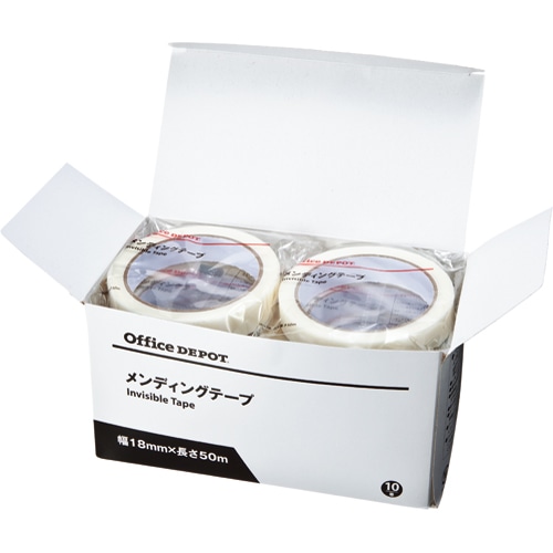 オフィスデポ メンディングテープ 18mm×50m 102676 1セット(10巻)