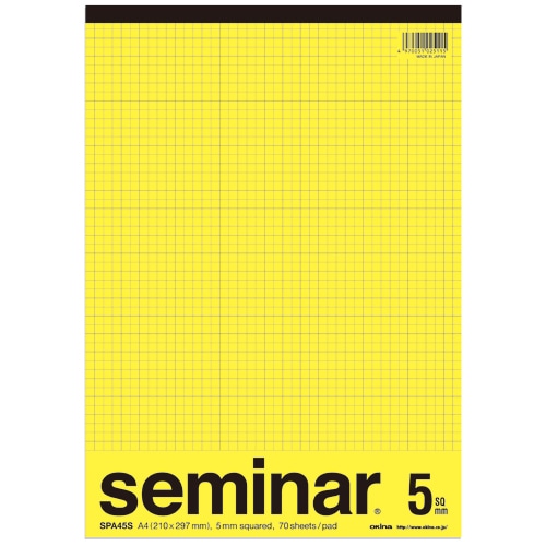 オキナ セミナーレポート A4 5mm方眼 70枚 SPA45S 1セット(5冊)
