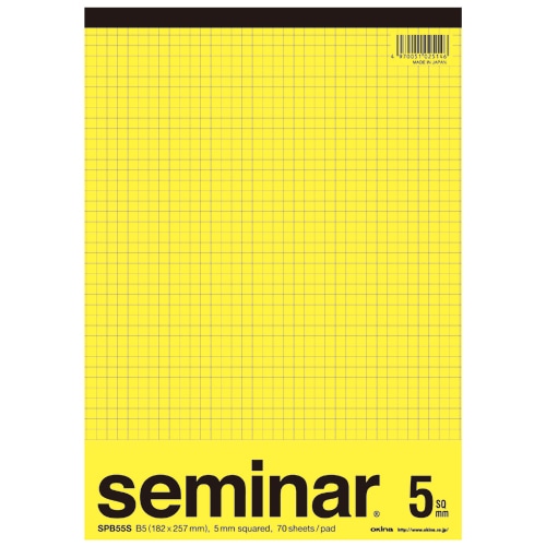 オキナ セミナーレポート B5 5mm方眼 70枚 SPB55S 1セット(5冊)