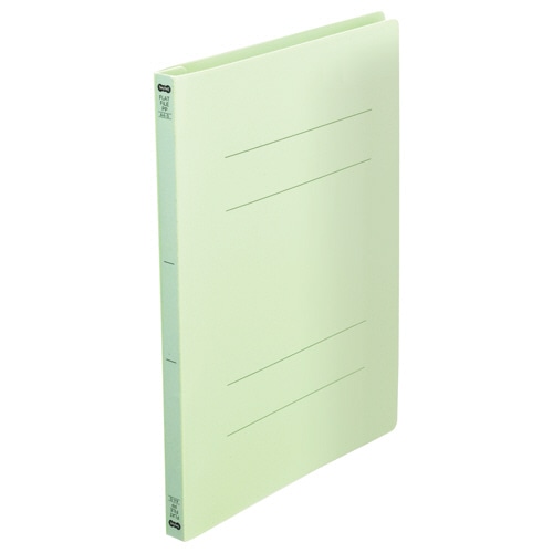 TANOSEE フラットファイル(再生PP) A4タテ 150枚収容 背幅18mm グリーン 1セット(25冊:5冊×5パック)