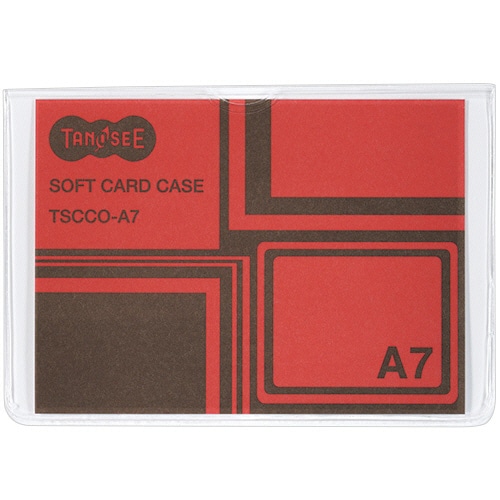TANOSEE ソフトカードケース A7 透明 再生オレフィン製 1セット(20枚)