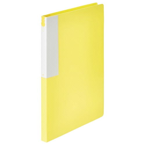 TANOSEE レターファイル(再生PP) A4タテ 120枚収容 背幅18mm イエロー 1セット(10冊)