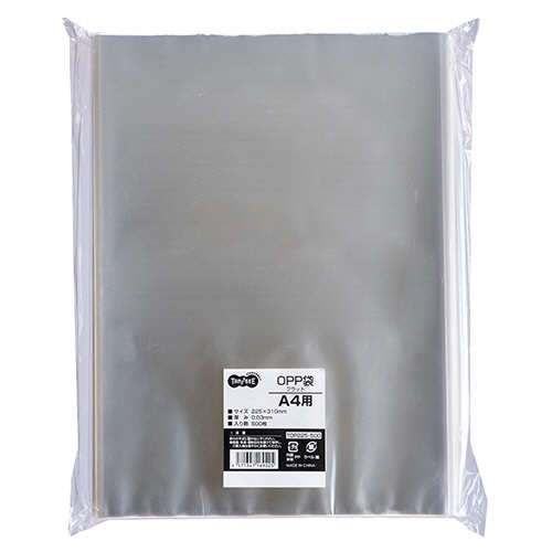 TANOSEE OPP袋 フラット A4 225×310mm 1セット(5000枚:500枚×10パック)