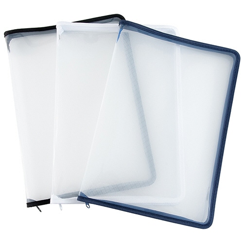 ハピラ　ファスナーケース　Ｂ４　ベーシック（ブラック・ネイビー・ホワイト×各２８冊）　ＦＣＢ４２　１セット（８４冊）