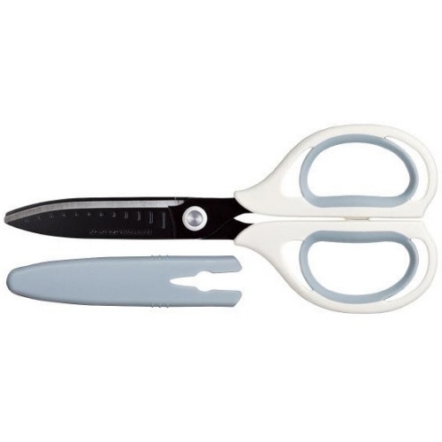 コクヨ はさみ(エアロフィットサクサ) スーパーグルーレス刃 ワイドハンドル 刃渡り70mm 白 ハサ-PF250W 1セット(10本)