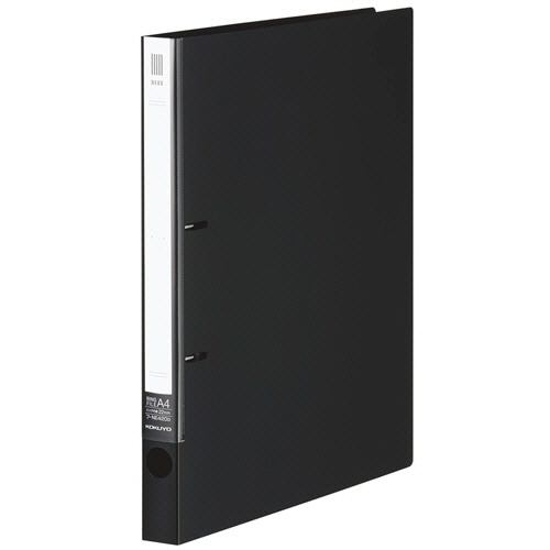 コクヨ リングファイル(NEOS) A4タテ 2穴 180枚収容 リング内径22mm 背幅27mm ブラック フ-NE420ND 1セット(10冊)