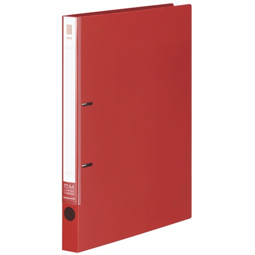 コクヨ リングファイル(NEOS) A4タテ 2穴 180枚収容 リング内径22mm 背幅27mm カーマインレッド フ-NE420NR 1セット(10冊)