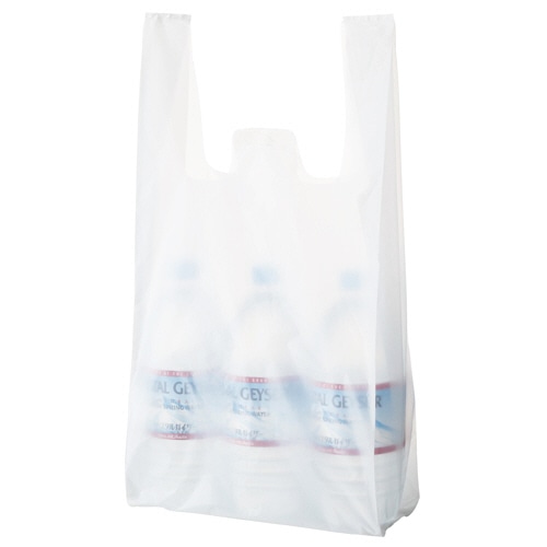 TANOSEE 乳白レジ袋 35号 ヨコ260×タテ530×マチ幅130mm 1セット(1000枚:100枚×10パック)