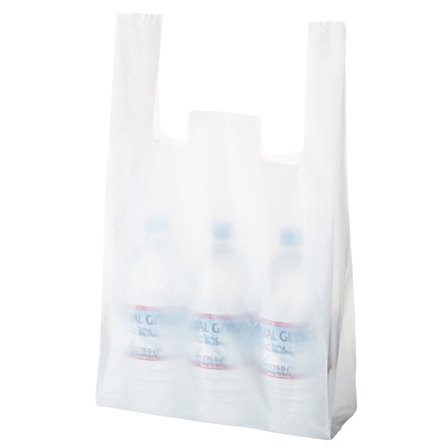 TANOSEE 乳白レジ袋 45号 ヨコ300×タテ530×マチ幅140mm 1セット(1000枚:100枚×10パック)