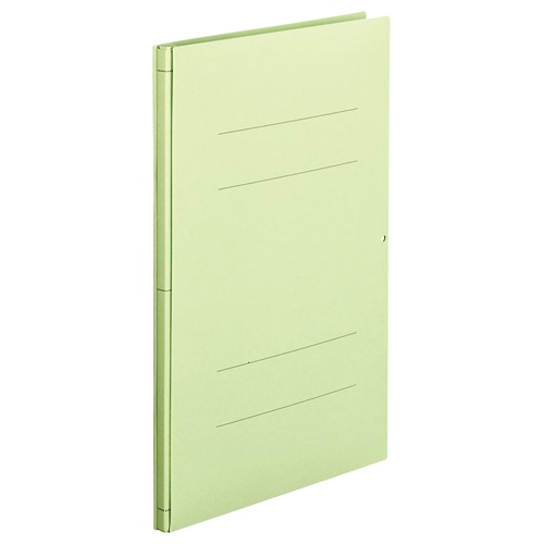 TANOSEE 背幅伸縮フラットファイル A4タテ 1000枚収容 背幅13-113mm 緑 1セット(10冊)