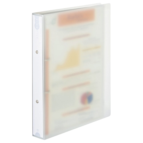 TANOSEE リングファイル A4タテ 2穴 260枚収容 リング内径32mm 背幅43mm クリア 1セット(10冊)