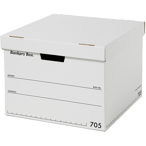 フェローズ バンカーズボックス 705ボックス B4 ふた付 ホワイト/ブラック 1010101 1セット(15個:3個×5パック)