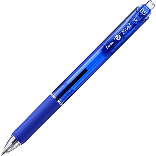 ぺんてる 油性ボールペン ビクーニャ フィール 0.5mm 青 BXB-115C 1セット(10本)