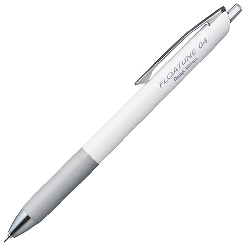 ぺんてる 油性ボールペン フローチューン 0.4mm 黒 (軸色:ホワイト) BZN204-A 1セット(10本)