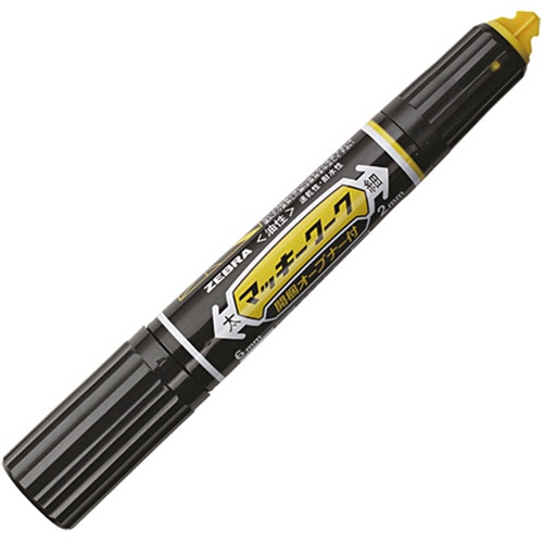 ゼブラ 油性マーカー マッキーワーク 角芯太字+丸芯細字 黒 P-YYT21-BK 1セット(10本)
