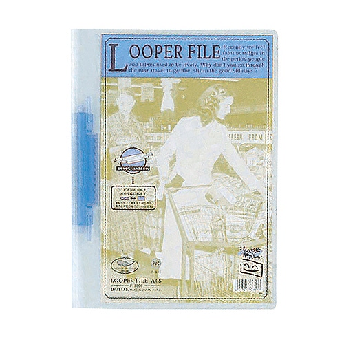 リヒトラブ ルーパーファイル A4タテ 2穴 100枚収容 青 F-3006 1セット(25冊)