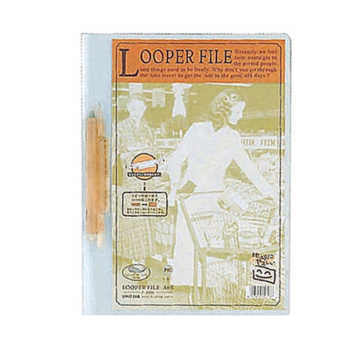 リヒトラブ ルーパーファイル A4タテ 2穴 100枚収容 赤 F-3006 1セット(25冊)