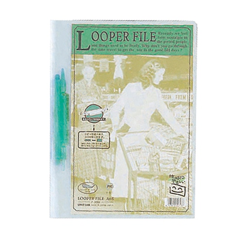 リヒトラブ ルーパーファイル A4タテ 2穴 100枚収容 緑 F-3006 1セット(25冊)