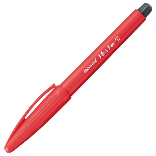 モナミ 水性サインペン Plus Pen・S 極細 赤 18451 1セット(12本)