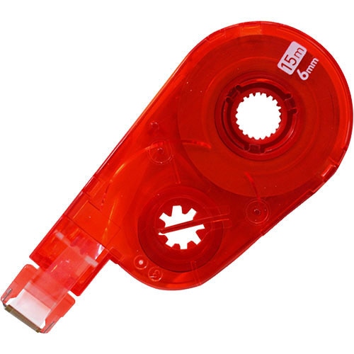 プラス 修正テープ ホワイパースイッチ 交換テープ(簡易パッケージ) 6mm幅×15m レッド WH-1516R RD 1セット(10個)
