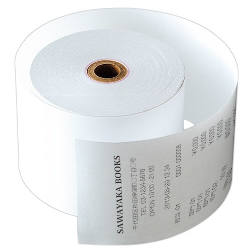 サーマルレジロール紙 紙幅80×芯内径12mm 巻長63m 中保存タイプ 1セット(60巻:3巻×20パック)