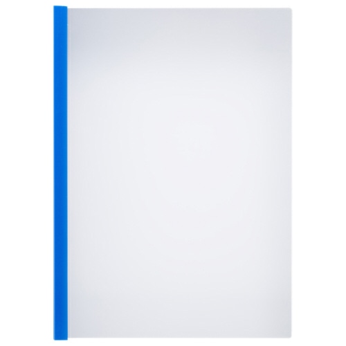 TANOSEE 薄型スリムレールホルダー A4タテ 10枚とじ 青 1セット(150冊:30冊×5パック)