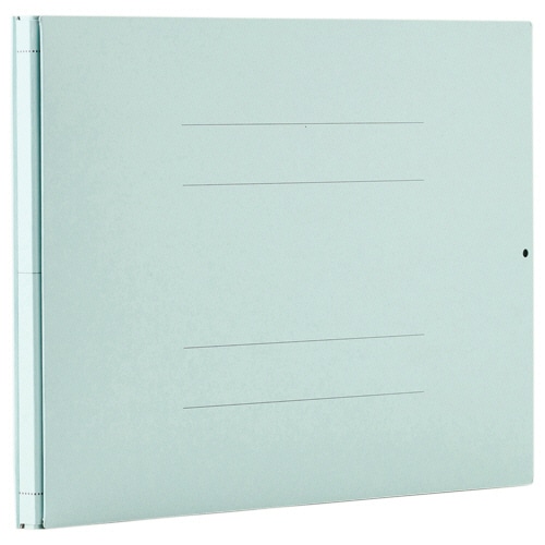 TANOSEE 背幅伸縮フラットファイル A4ヨコ 800枚収容 背幅13-93mm 青 1セット(10冊)