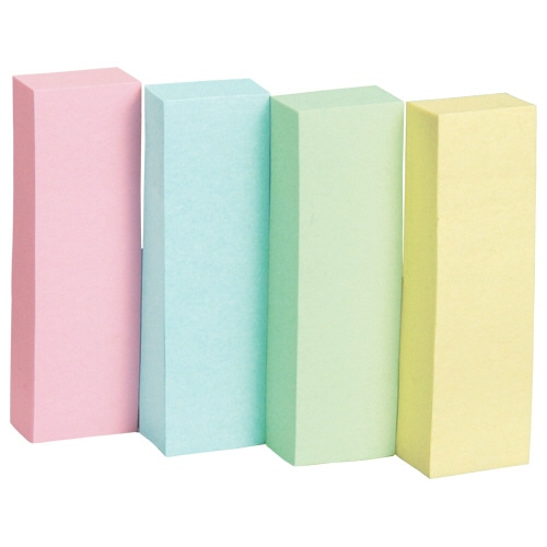 TANOSEE ふせん 50×15mm 4色混色 1セット(100冊:20冊×5パック)
