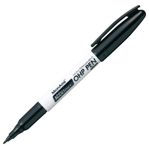 モナミ NON-PERMANENT MARKER(ACCU LINER PEN X-FINE) 黒 12901 1セット(10本)