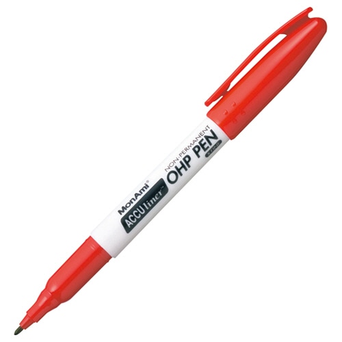 モナミ NON-PERMANENT MARKER(ACCU LINER PEN X-FINE) 赤 12903 1セット(10本)