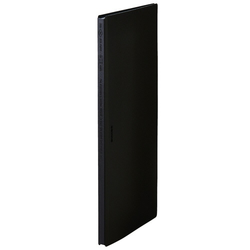 キングジム クリアーファイル ホッソ A4 二つ折り 見開き15ポケット 黒 5515-BK 1セット(2冊)