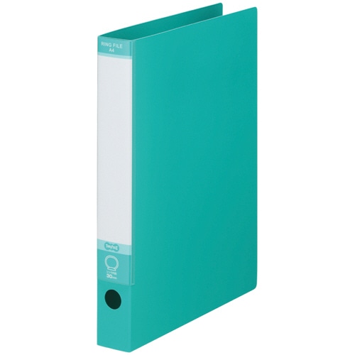 TANOSEE ワンタッチ開閉Oリングファイル A4タテ 2穴 220枚収容 リング内径30mm 背幅40mm グリーン 1セット(10冊)