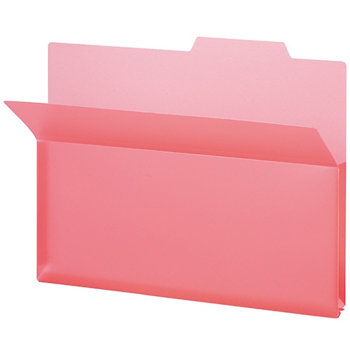 TANOSEE PP製持ち出しフォルダー A4 ピンク 1セット(25冊:5冊×5パック)